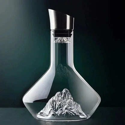 Eleganter moderner Weindekanter mit Eisbergdesign
