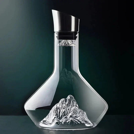 Eleganter moderner Weindekanter mit Eisbergdesign