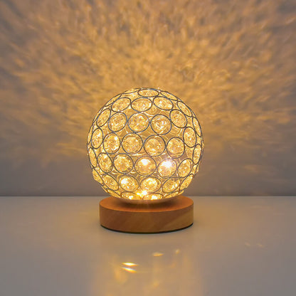 Kristall-Tischlampe – Elegantes Design mit USB-Ladung & Farbwechsel