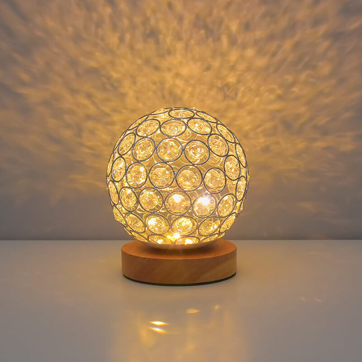 Kristall-Tischlampe – Elegantes Design mit USB-Ladung & Farbwechsel