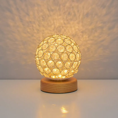 Kristall-Tischlampe – Elegantes Design mit USB-Ladung & Farbwechsel