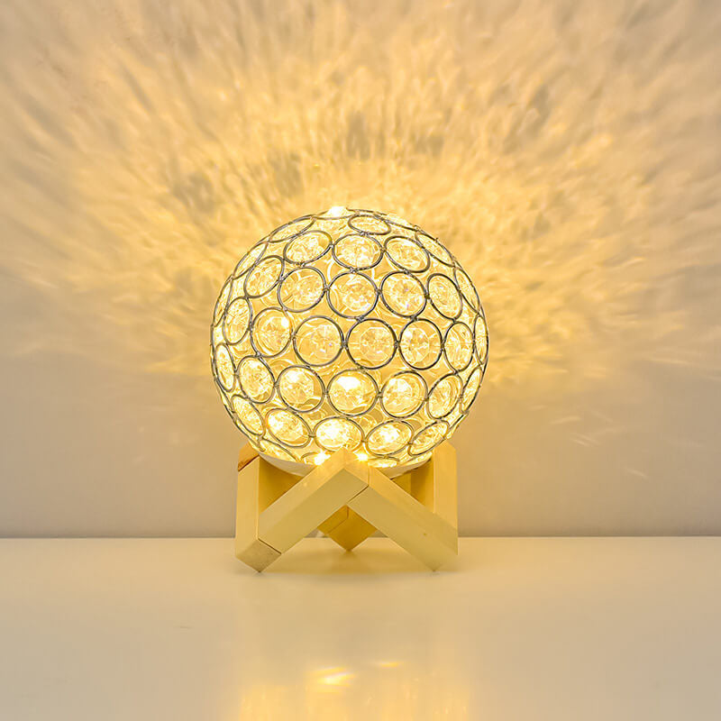 Kristall-Tischlampe – Elegantes Design mit USB-Ladung & Farbwechsel