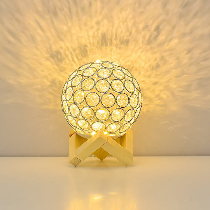 Kristall-Tischlampe – Elegantes Design mit USB-Ladung & Farbwechsel