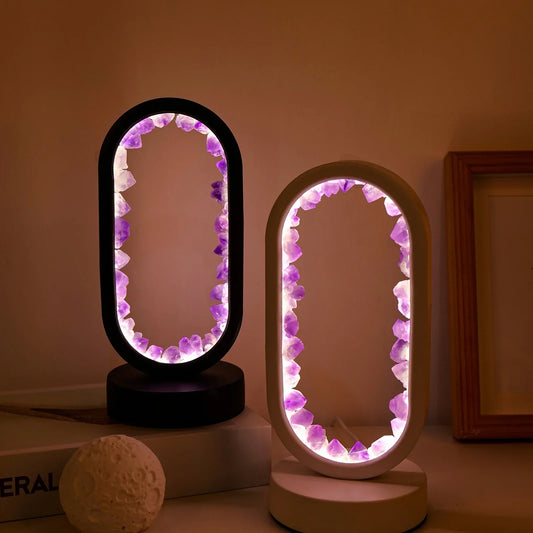 Natürliche Amethystlampe für Ruhe und Harmonie