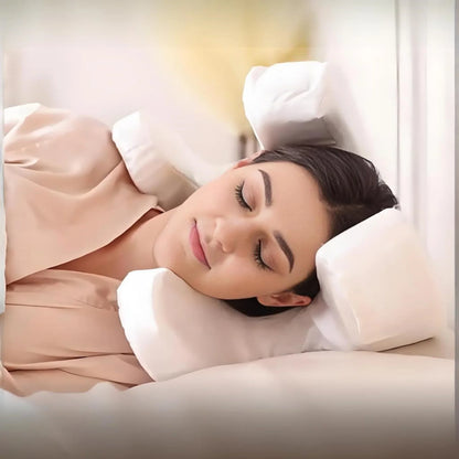 Anpassbares schlafkissen mit formstabilem memory-schaum und eleganter optik