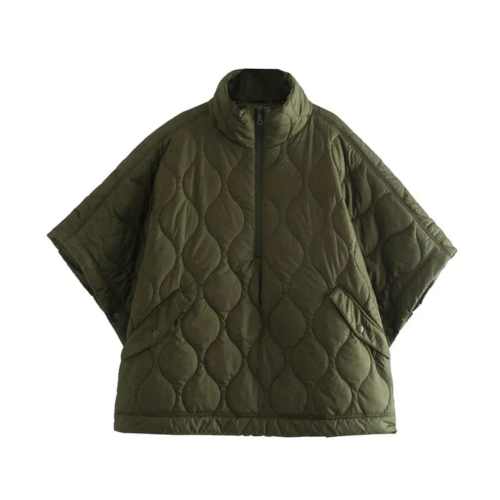 Damen Steppmantel Im Oversize Design Mit Stehkragen