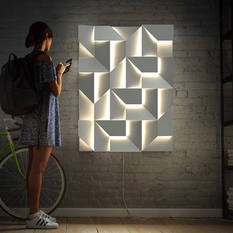 Elegante, moderne 3D-LED-Wandleuchte