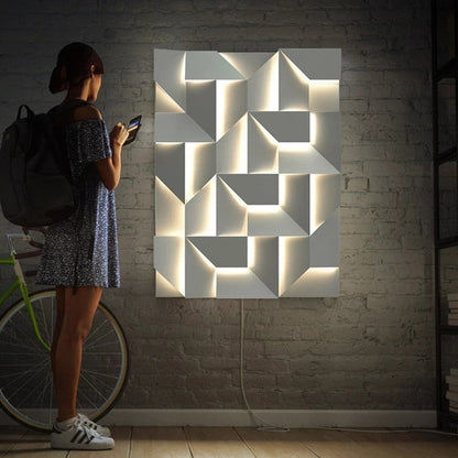 Elegante, moderne 3D-LED-Wandleuchte