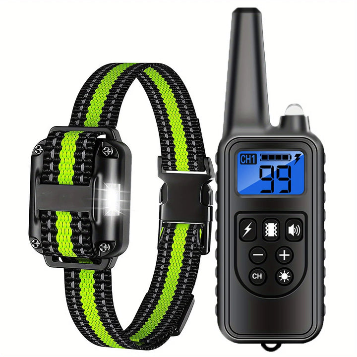 Wasserdichtes Hundetrainingshalsband mit Fernbedienung – LED, Piepton & Vibra-Modi