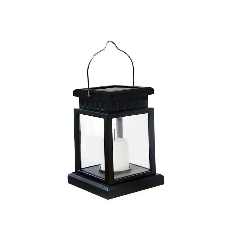 Solarbetriebene Retro-Gartenlaterne mit LED-Kerzenlicht für stimmungsvolle Nächte