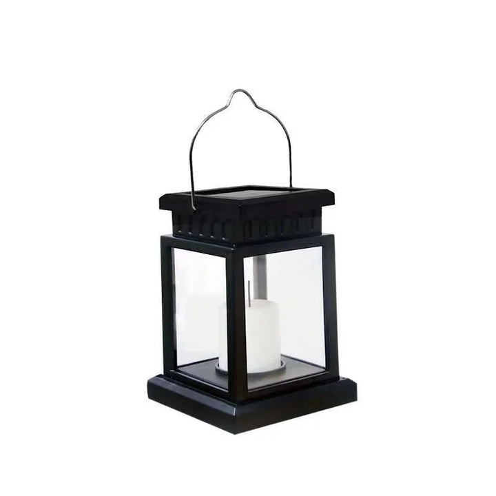 Solarbetriebene Retro-Gartenlaterne mit LED-Kerzenlicht für stimmungsvolle Nächte