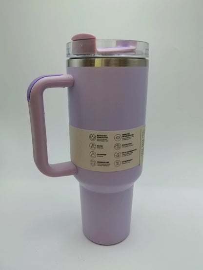 Isolierter Edelstahl-Trinkbecher mit Henkel & Deckel