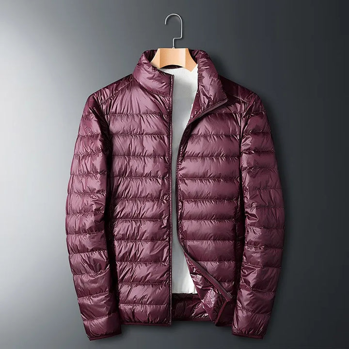 Herren Daunenjacke Mit Glänzendem Finish Für Winter