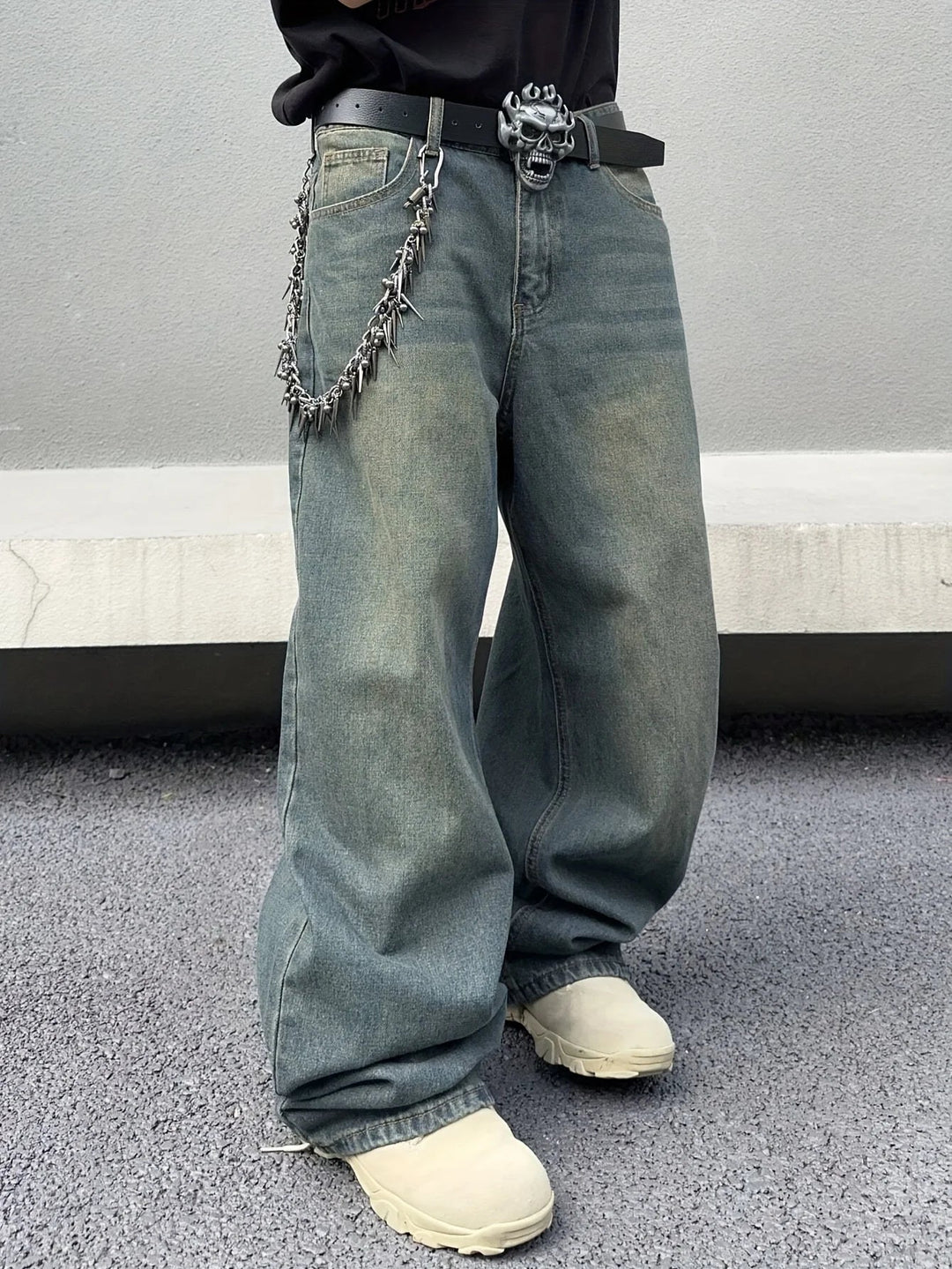 Herren Baggy Jeans Im Streetwear Stil