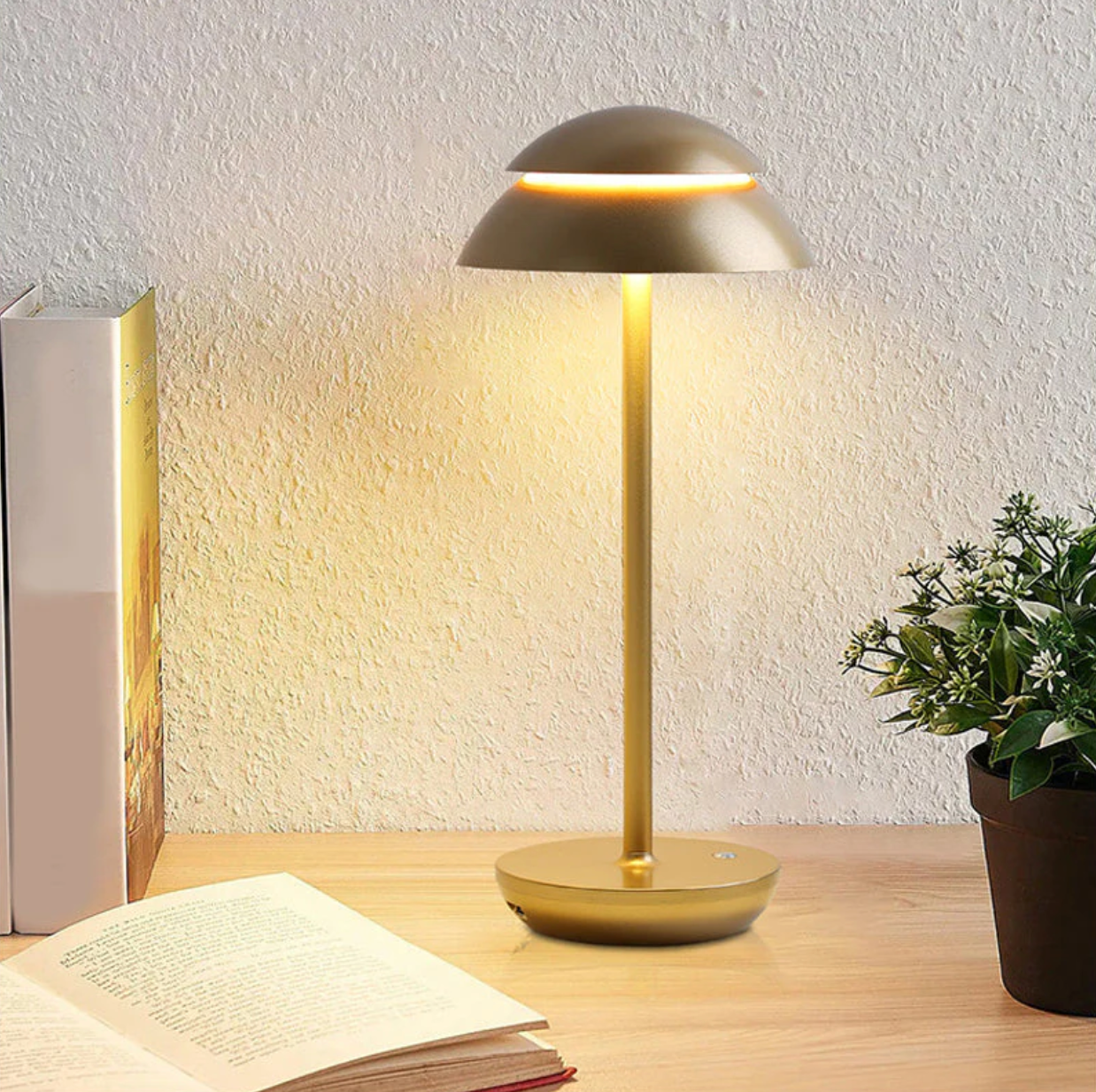 Kabellose, wiederaufladbare LED-Tischleuchte mit Touch-Dimmer – Elegantes Licht für jeden Raum