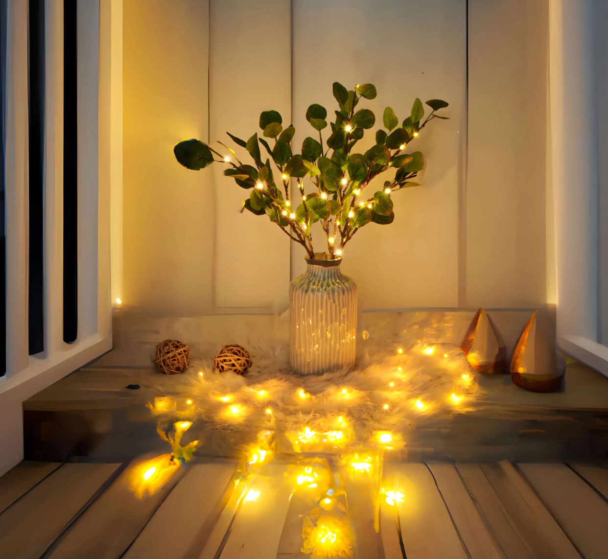 Feenlicht-Olivenzweig – Magische LED-Lichterkette für Ihr Zuhause