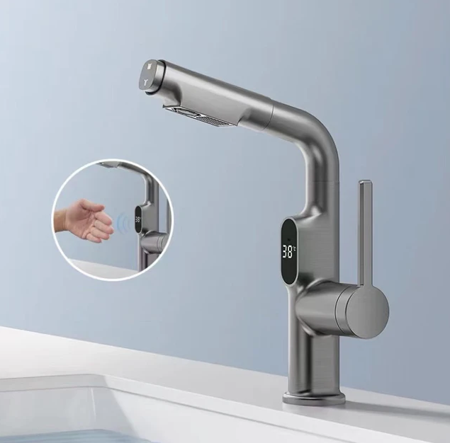 Digitaler Wasserhahn mit LED Temperaturanzeige & 360° Schwenkfunktion
