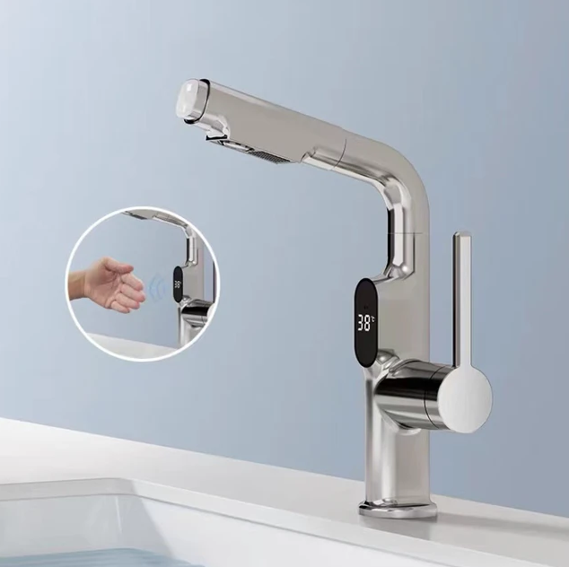Digitaler Wasserhahn mit LED Temperaturanzeige & 360° Schwenkfunktion