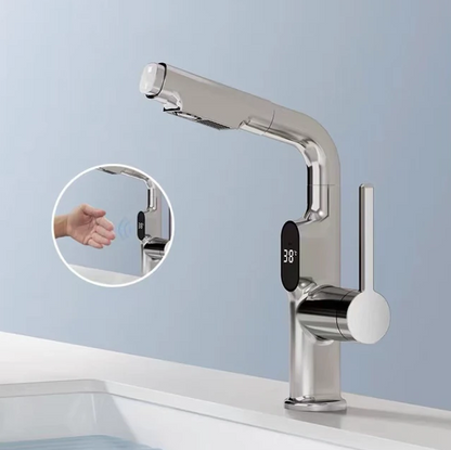 Digitaler Wasserhahn mit LED Temperaturanzeige & 360° Schwenkfunktion
