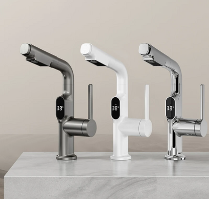 Digitaler Wasserhahn mit LED Temperaturanzeige & 360° Schwenkfunktion
