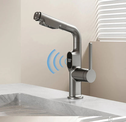 Digitaler Wasserhahn mit LED Temperaturanzeige & 360° Schwenkfunktion