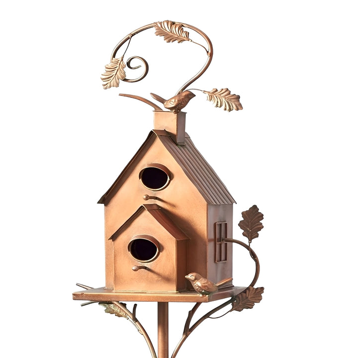 Gartenstecker Metall Mit Vogelhausmotiv