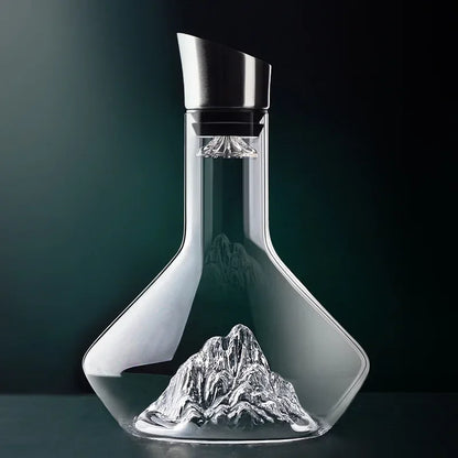Eleganter moderner Weindekanter mit Eisbergdesign