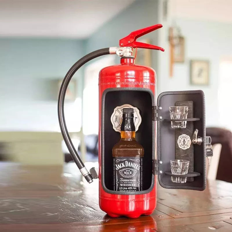 Versteckter Flaschenhalter im Feuerlöscher-Design – originelles Bar-Accessoire