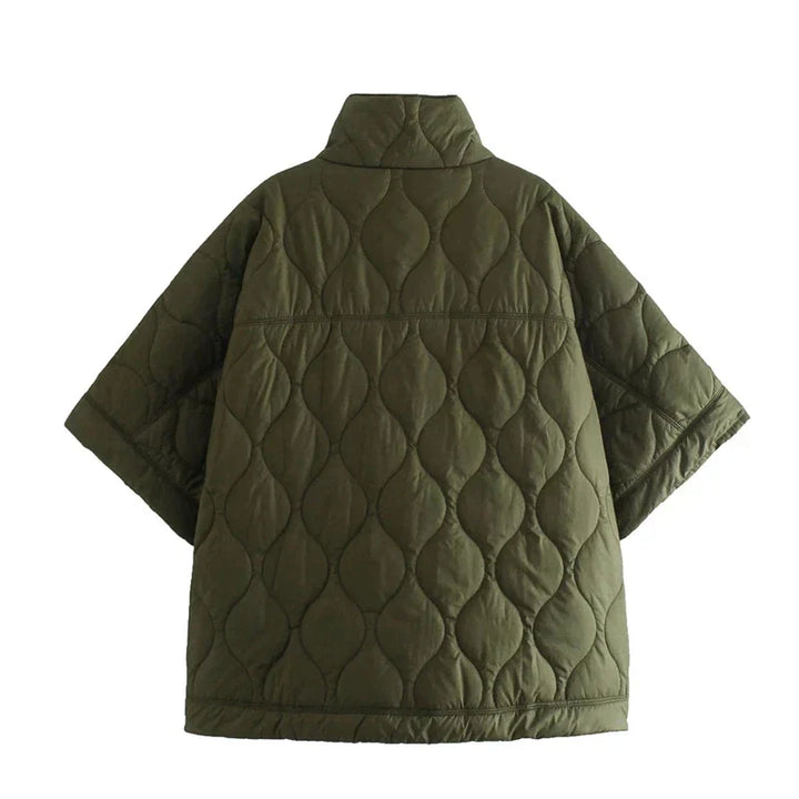 Damen Steppmantel Im Oversize Design Mit Stehkragen