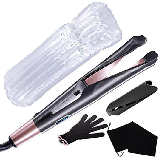 Ionen-Haarglätter mit Heißluftfunktion – 2-in-1 Föhnbürste für Damen