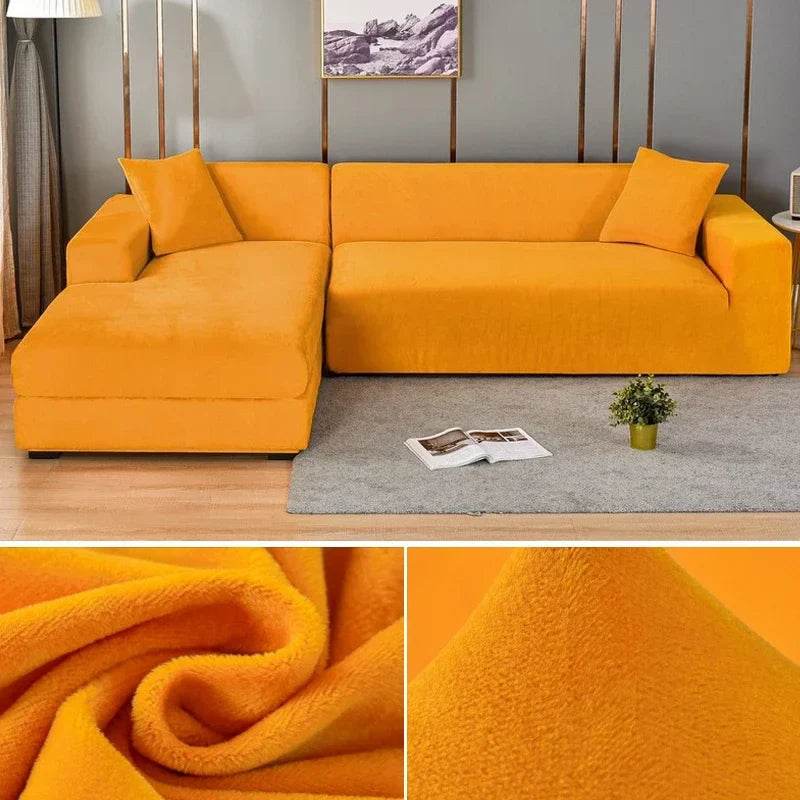 Elastischer Sofabezug mit edlem Look für stilvollen Schutz im Wohnzimmer