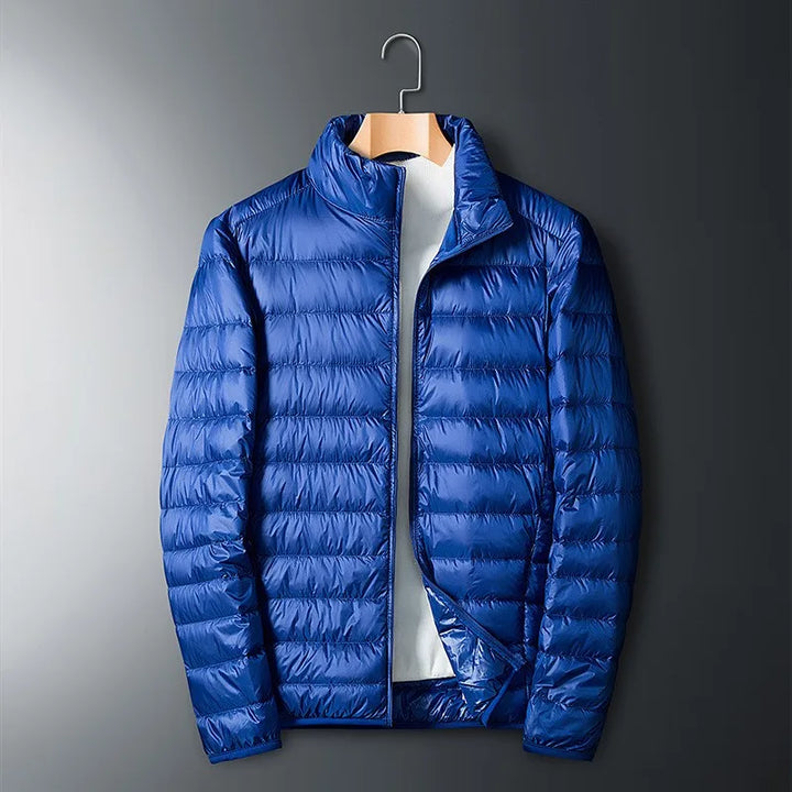 Herren Daunenjacke Mit Glänzendem Finish Für Winter