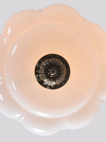 Vintage Deckenleuchte aus Milchglas