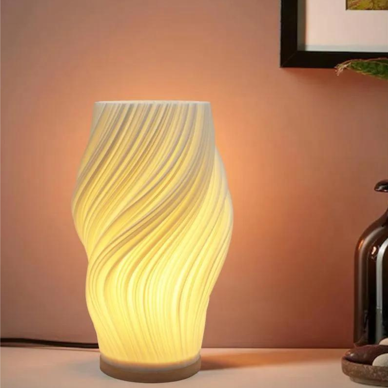 Tischlampe LED Wellenform Kunststoff