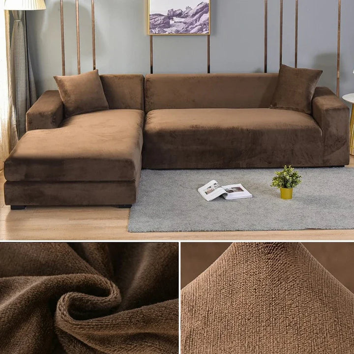 Elastischer Sofabezug mit edlem Look für stilvollen Schutz im Wohnzimmer