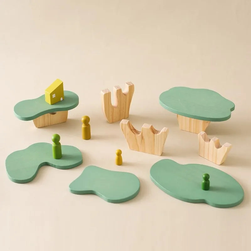 Montessori Baum-Block Spielzeug aus Holz – Dekorativ und lehrreich