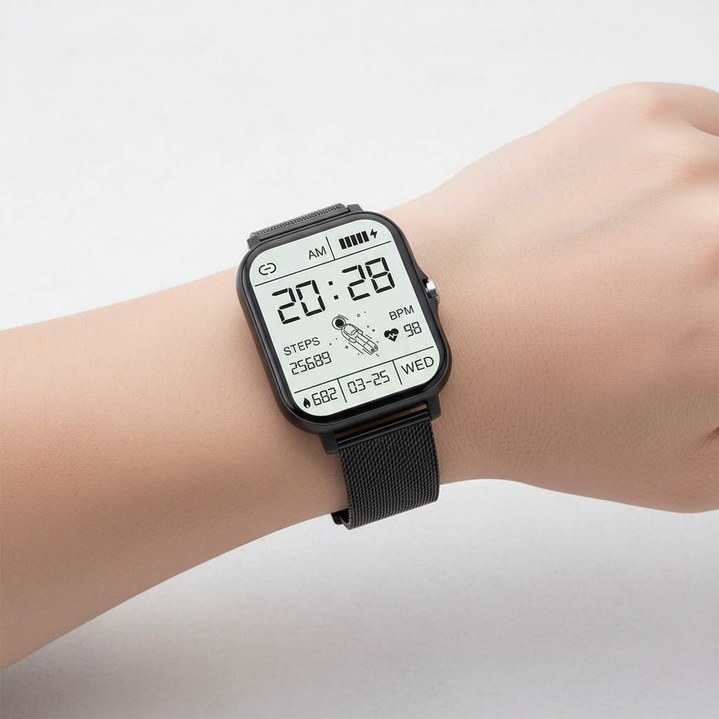 Smartwatch mit Fitness-Tracker und Touchscreen