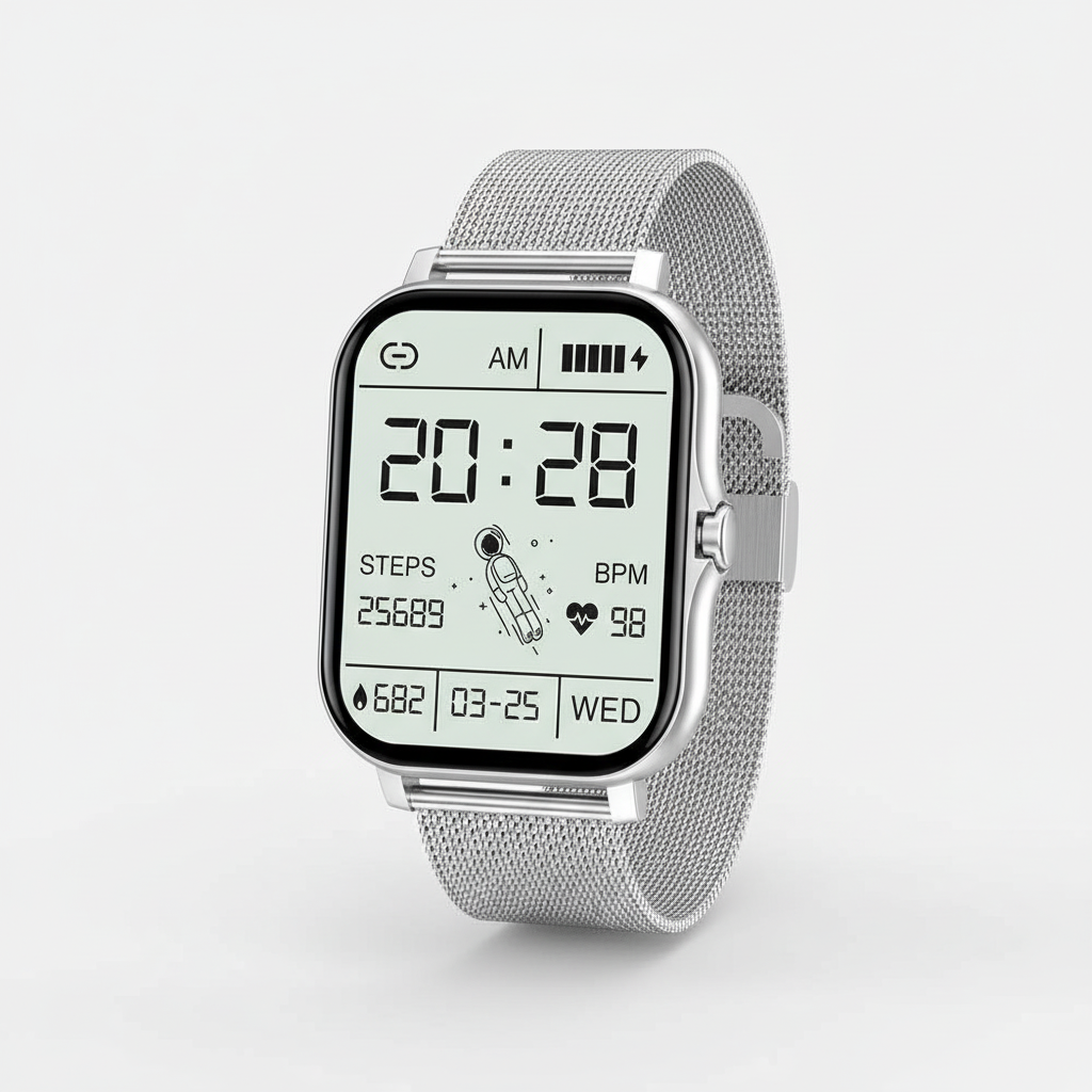 Smartwatch mit Fitness-Tracker und Touchscreen