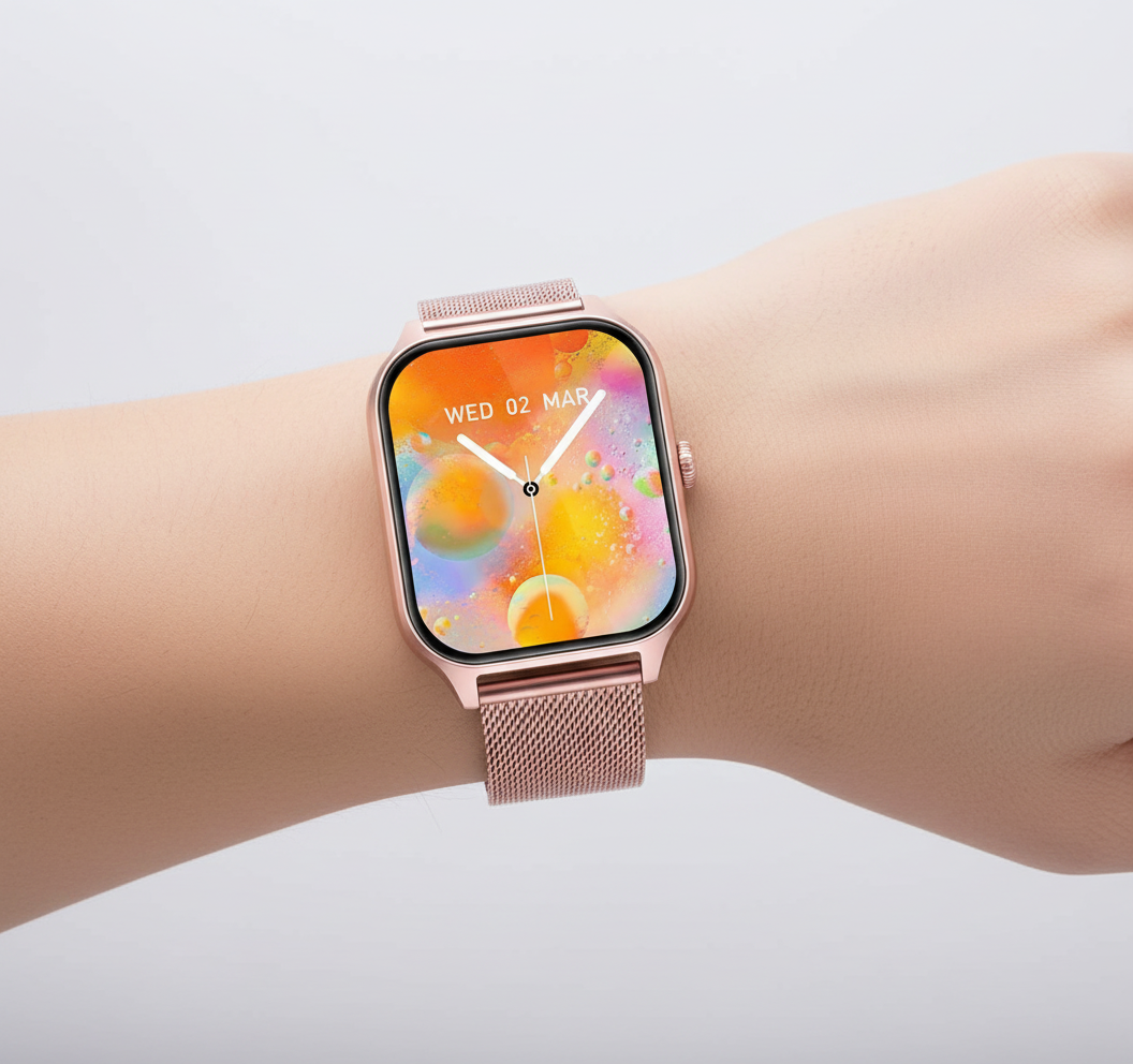 Smartwatch mit Fitness-Tracker und Touchscreen