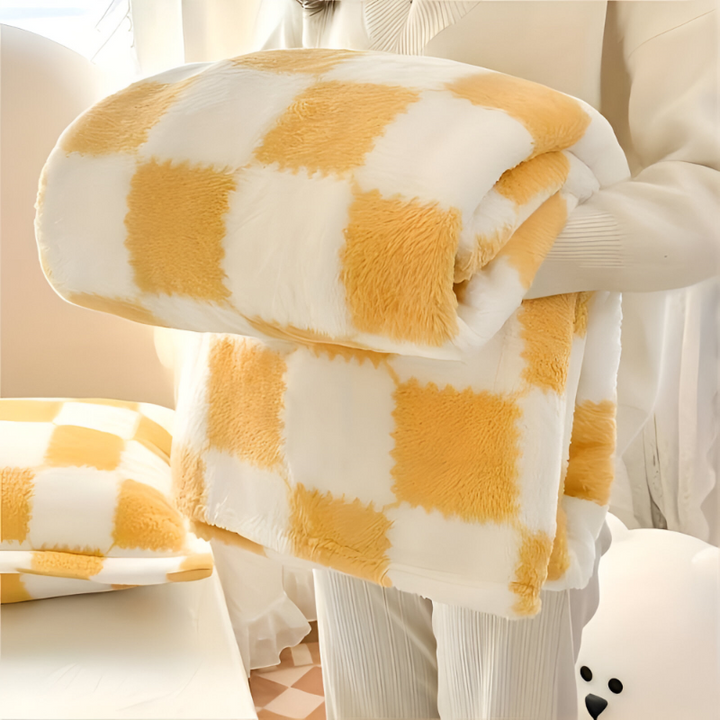 Karierte Fleecedecke – Buntes Plaid mit fröhlichem Muster für alle Jahreszeiten