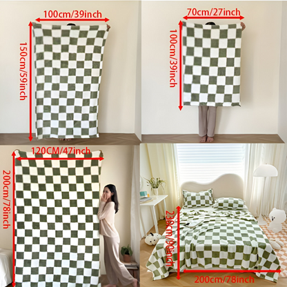 Karierte Fleecedecke – Buntes Plaid mit fröhlichem Muster für alle Jahreszeiten