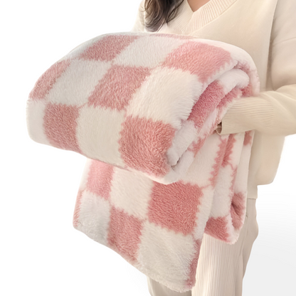 Karierte Fleecedecke – Buntes Plaid mit fröhlichem Muster für alle Jahreszeiten