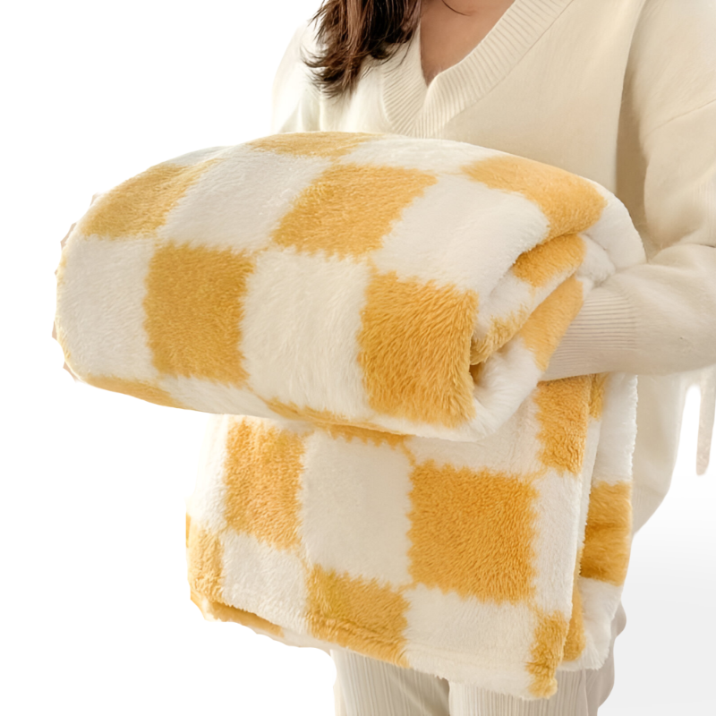 Karierte Fleecedecke – Buntes Plaid mit fröhlichem Muster für alle Jahreszeiten