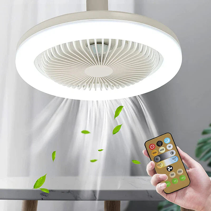 Kompakter Deckenventilator mit Licht und Fernbedienung für jede Lampenfassung