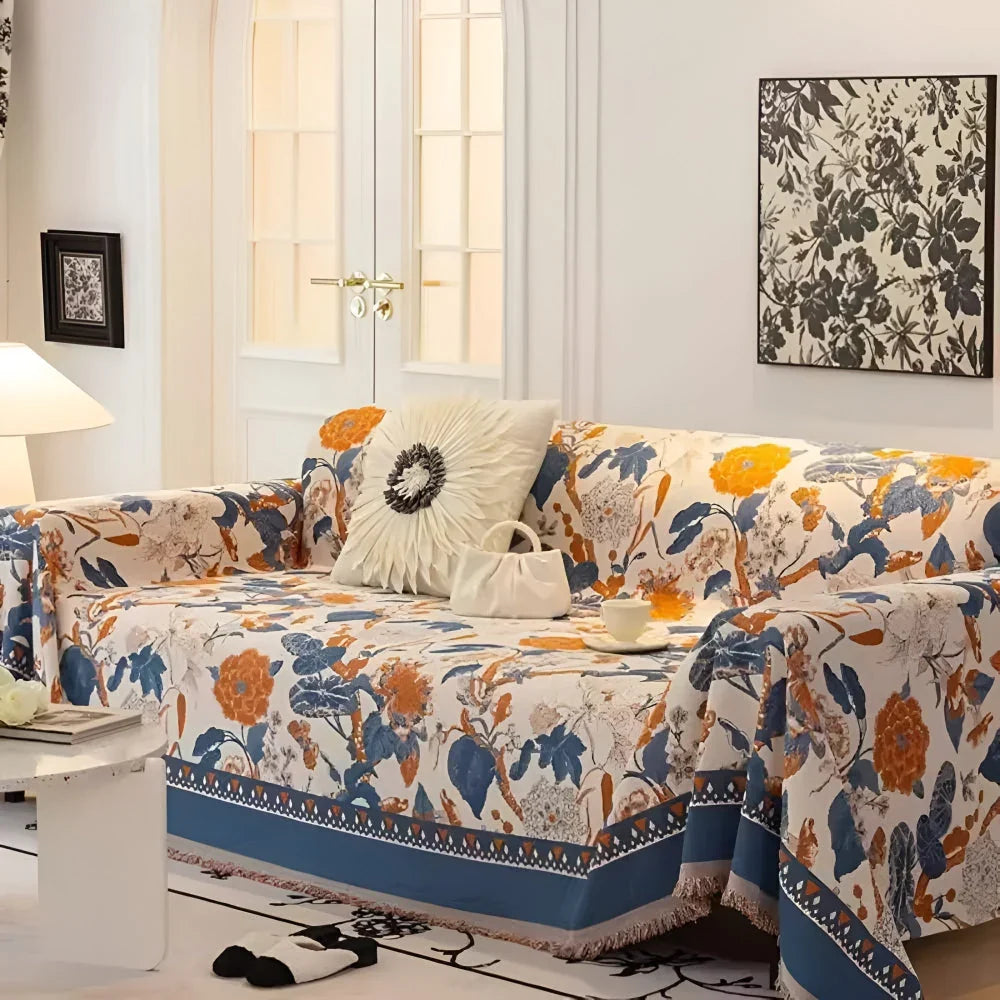 Chenille-Jacquard-Sofabezug als Schutz für das Sofa