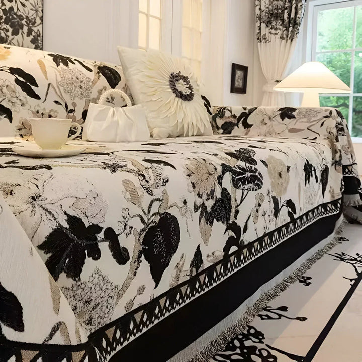 Sofabezug aus strapazierfähigem Chenille-Jacquard im Wohnbereich