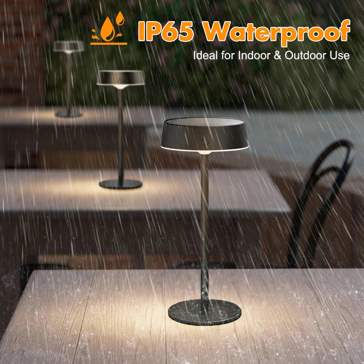Wetterfeste USB wiederaufladbare Tischlampe für Balkon und Camping