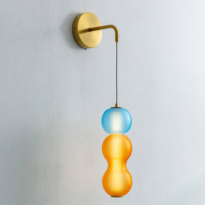 Wandlampe mit Goldfinish und Ornamenten