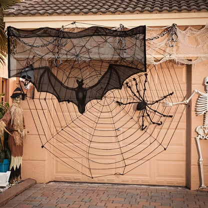 Schwarzer Spitzen-Tischläufer für Halloween