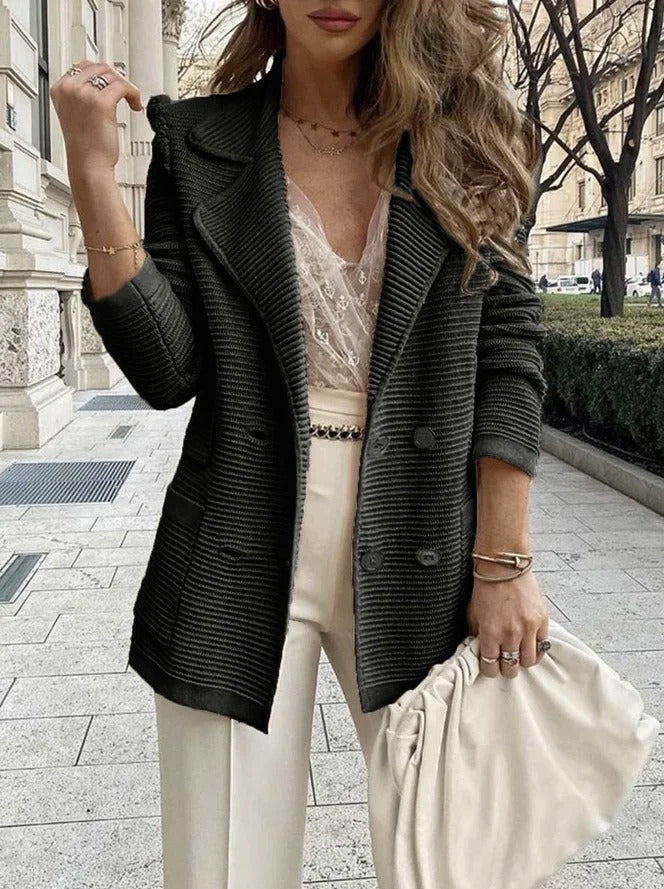 Damen Tailored Jacket Mit Zweireihigem Schnitt Und Reverskragen